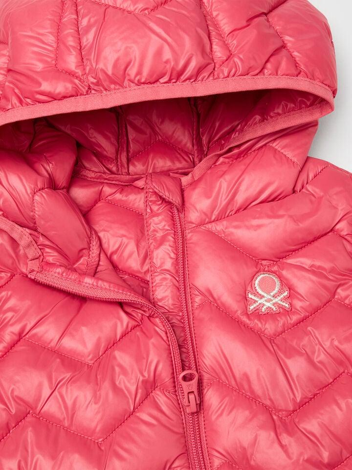 Benetton Padded Vest With Hood Salmon