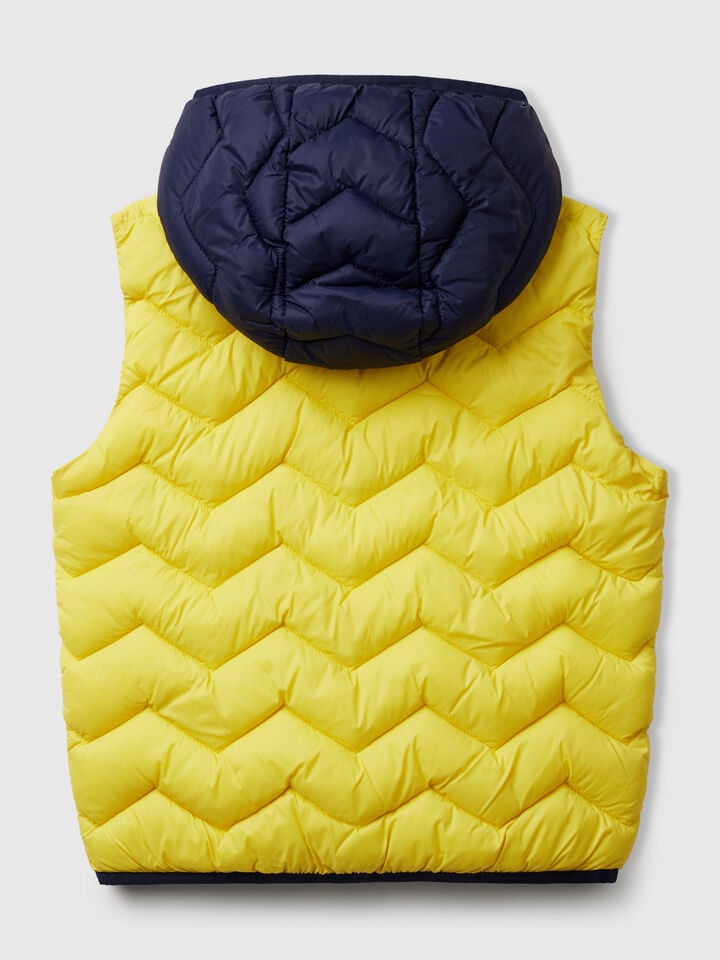 Benetton Padded Vest With Hood Yellow