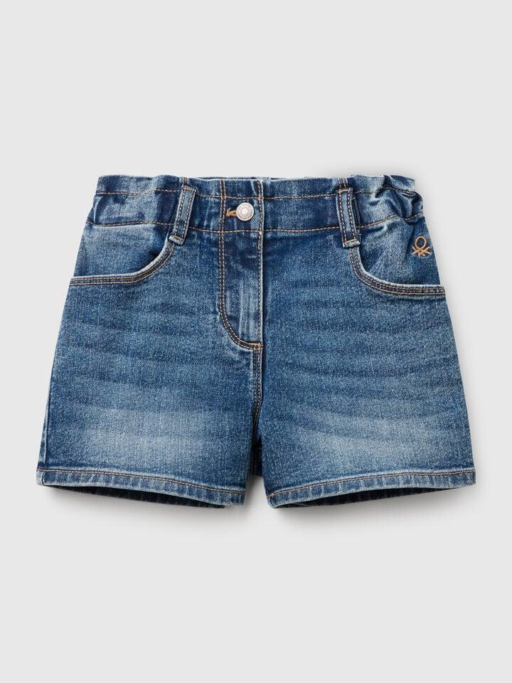 benetton Paperbag jeans shorts Blue