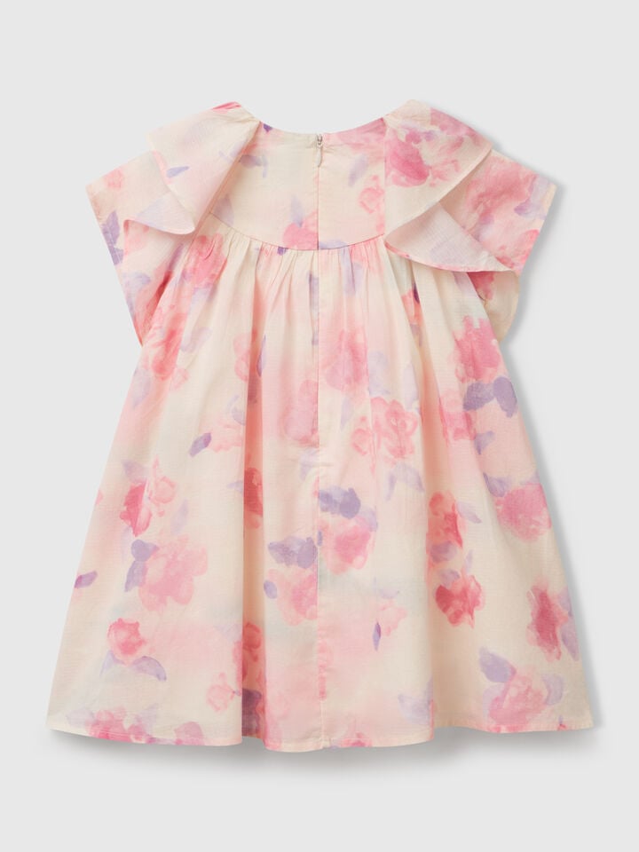 Benetton Patterned Dress Pink