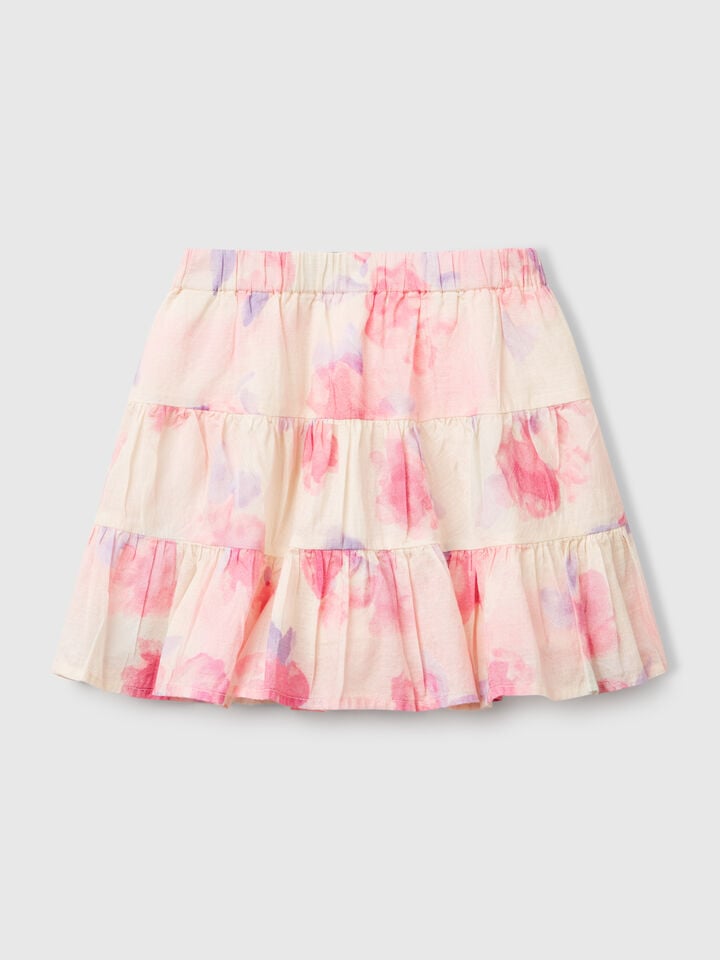 Benetton Patterned Miniskirt Multi-color