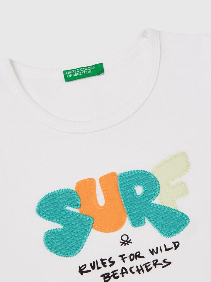 Benetton Printed Tank Top White