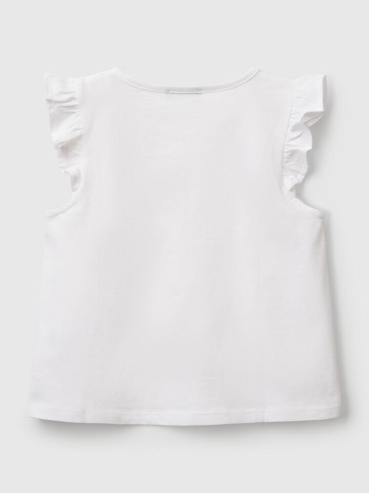 Benetton Printed Tank Top White