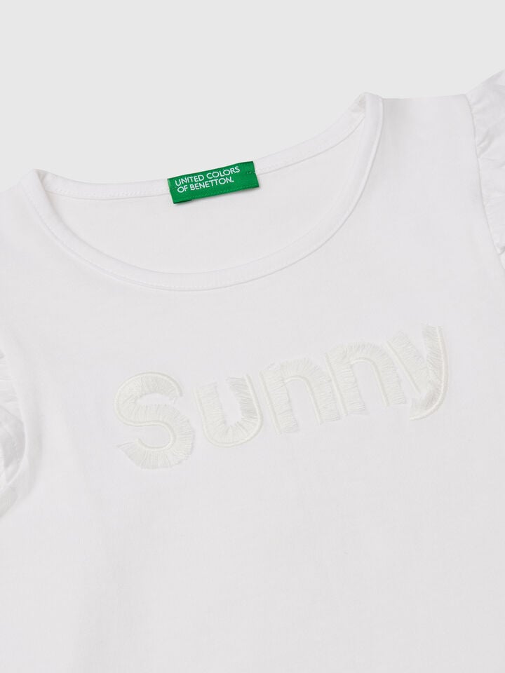 Benetton Printed Tank Top White