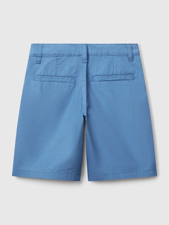 Benetton Pure Cotton Bermudas Light Blue