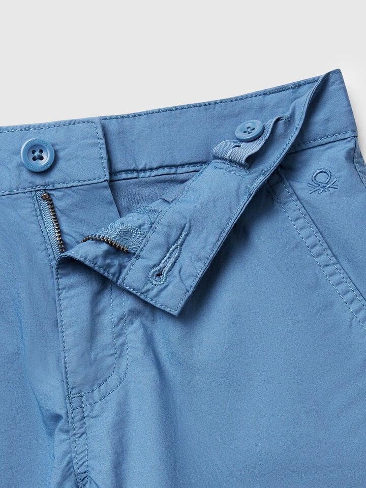 Benetton Pure Cotton Bermudas Light Blue