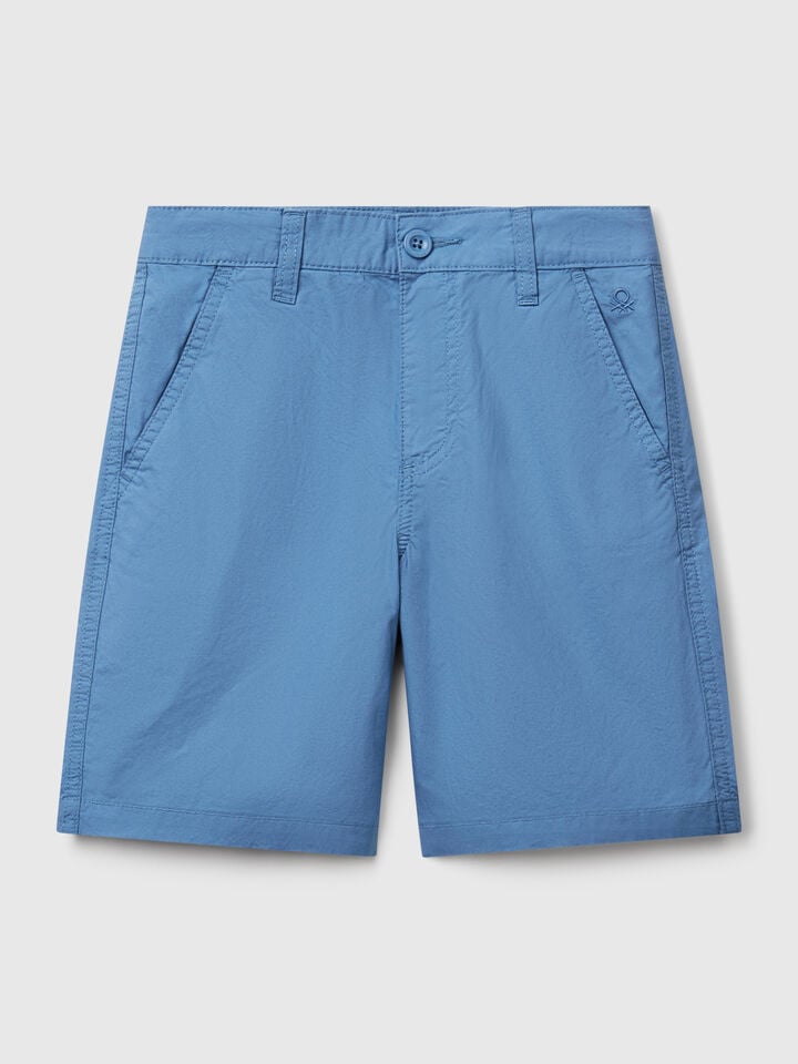 Benetton Pure Cotton Bermudas Light Blue