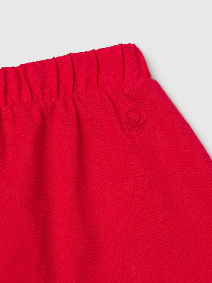 Benetton Pure Cotton Culottes Fuchsia