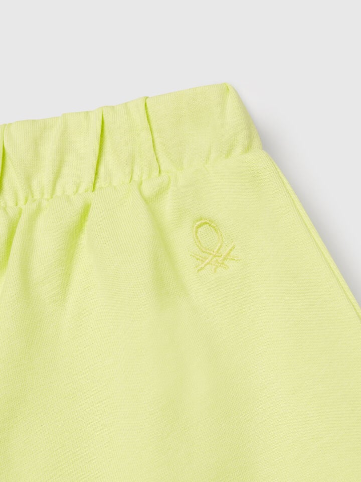 Benetton Pure Cotton Culottes Lime