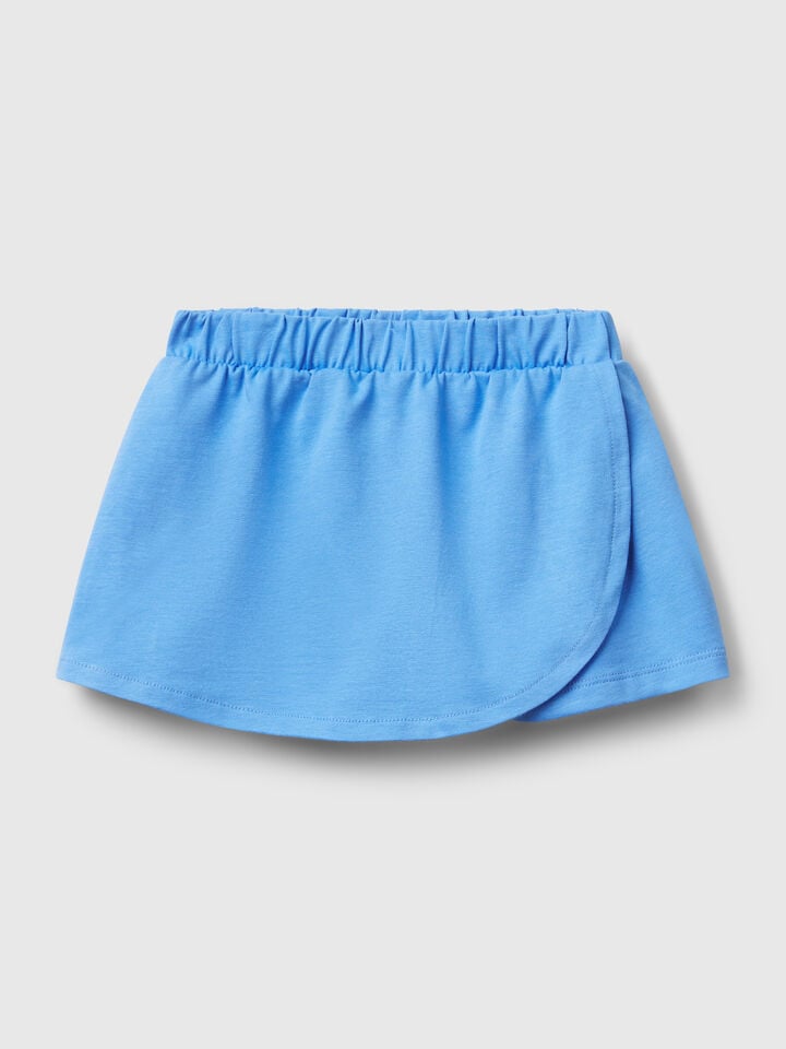 benetton Pure cotton culottes Sky Blue