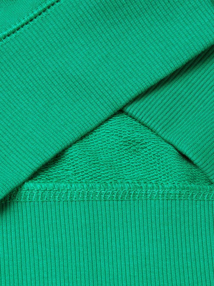 Benetton Pure Cotton Sweatshirt With Zipper Green