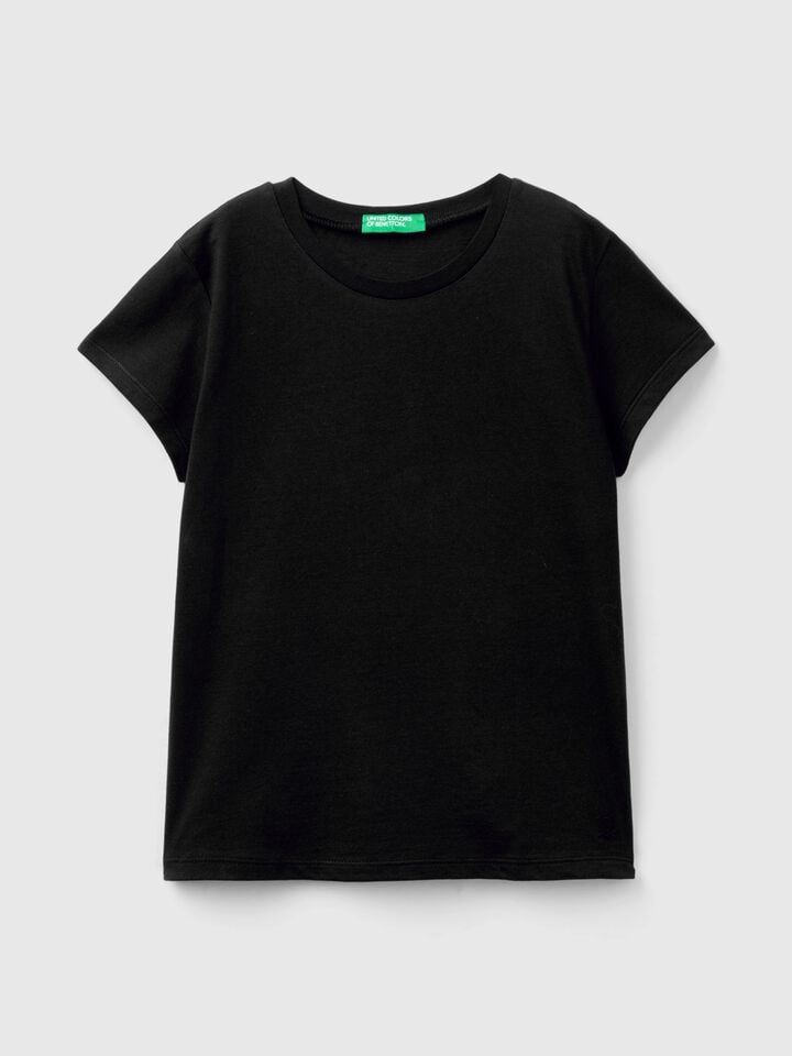 benetton Pure cotton t-shirt Black