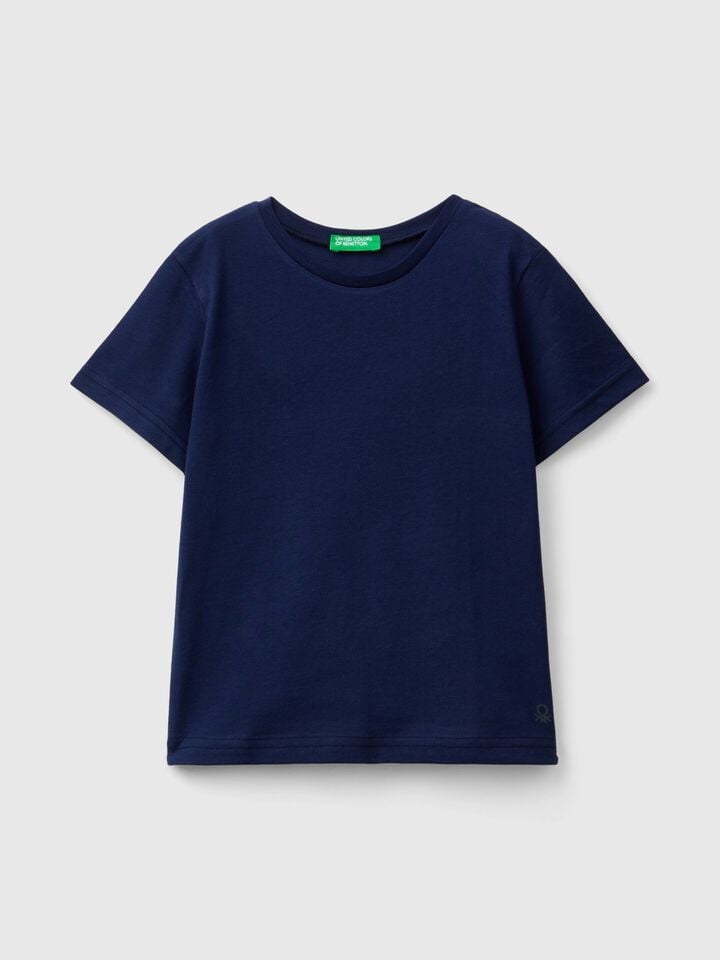 benetton Pure cotton t-shirt Dark Blue