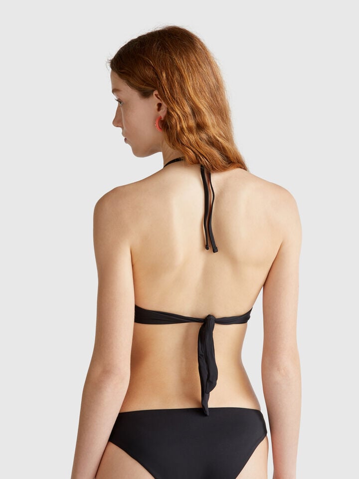 Benetton Push-up Swimsuit In ECONYL® Black