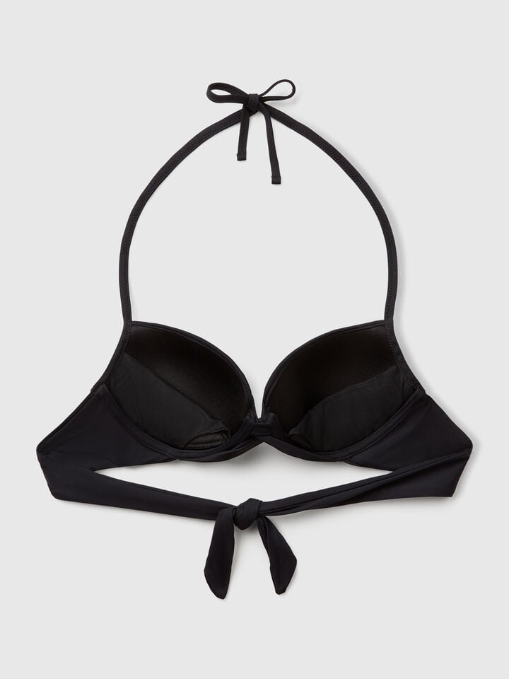 Benetton Push-up Swimsuit In ECONYL® Black