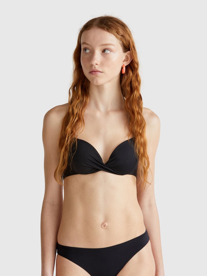 benetton Push-up swimsuit in ECONYL® Black