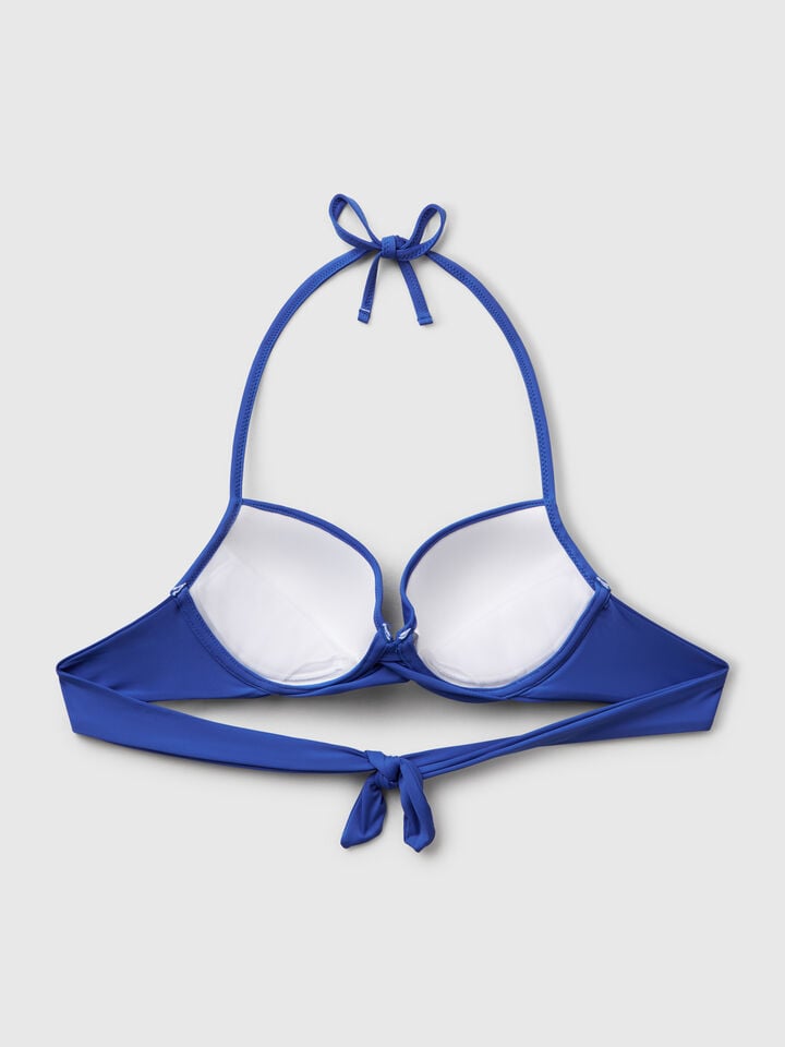 Benetton Push-up Swimsuit In ECONYL® Bright Blue