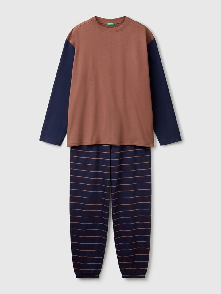 Benetton Pyjamas In Pure Cotton Brown