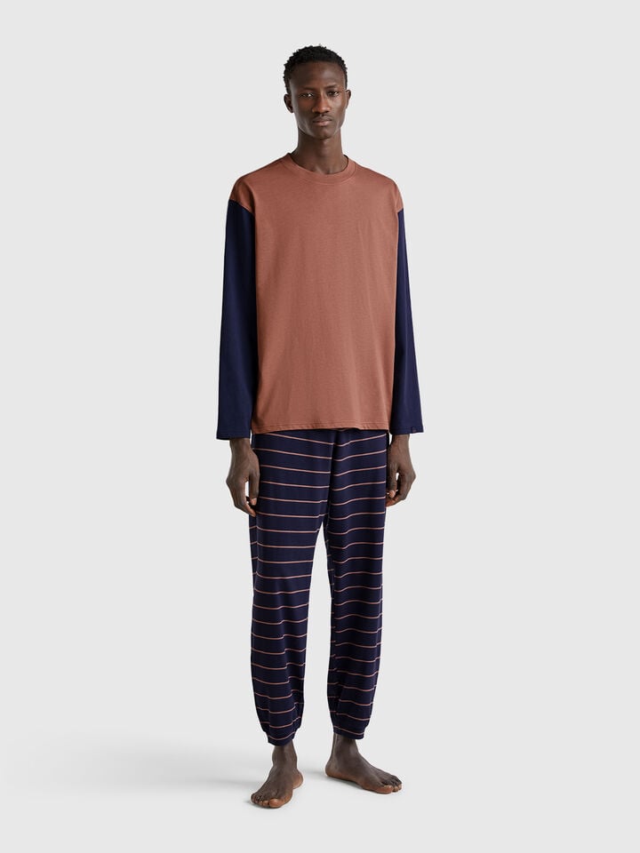 benetton Pyjamas in pure cotton Brown