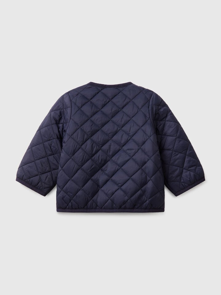 Benetton Quilted "Rain Defender" Jacket Dark Blue