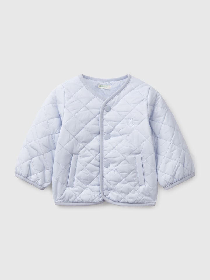 benetton Quilted "Rain Defender" jacket Sky Blue