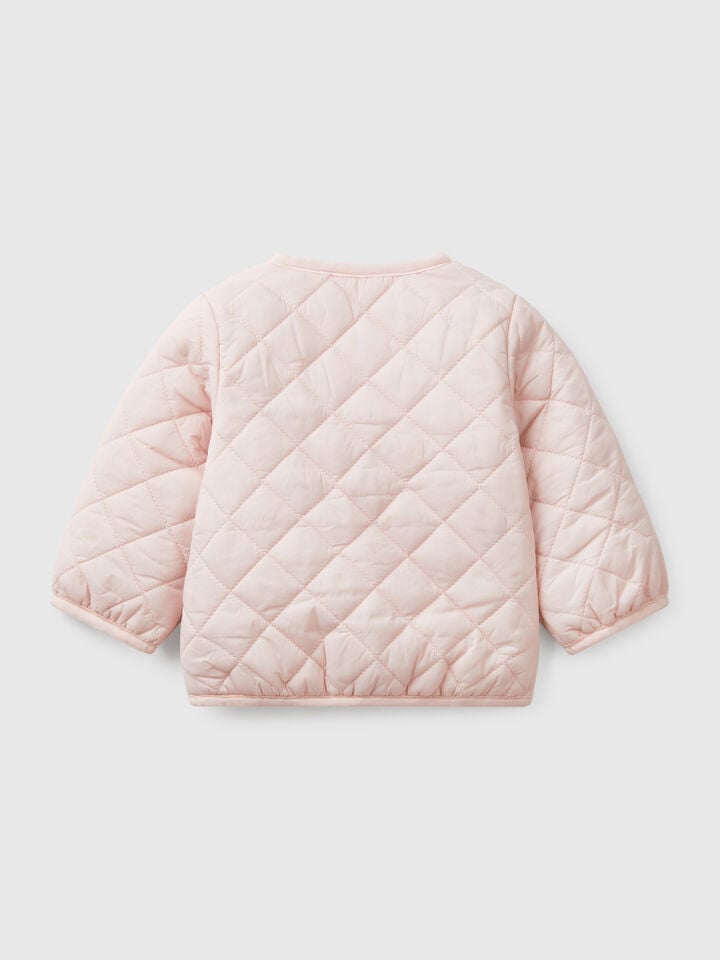 Benetton Quilted "Rain Defender" Jacket Soft Pink