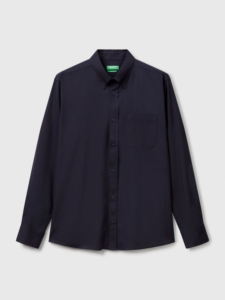Benetton Regular Fit Button-down Shirt Dark Blue