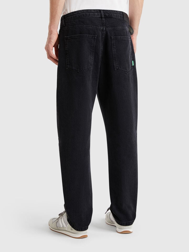 Benetton Regular Fit Denim Chinos Black