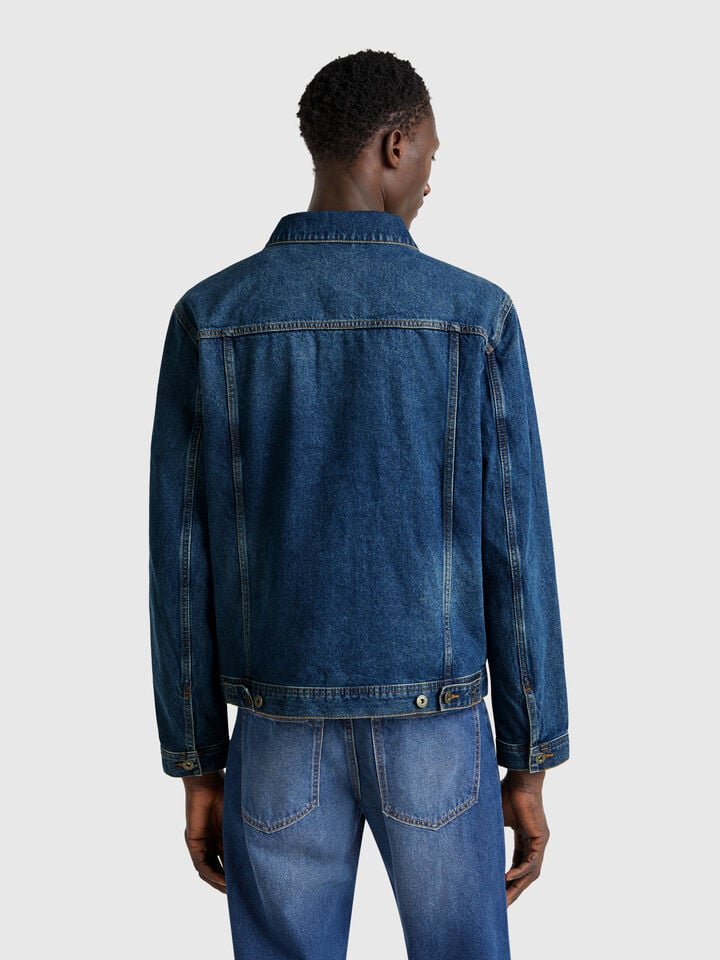 Benetton Regular Fit Jean Jacket Blue