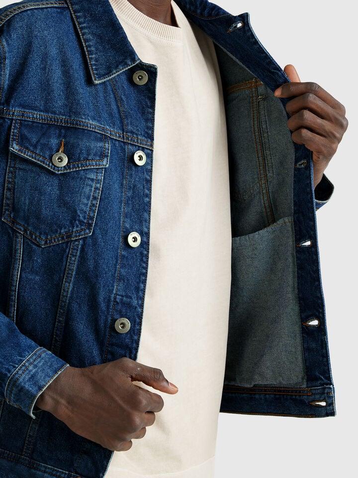 Benetton Regular Fit Jean Jacket Blue