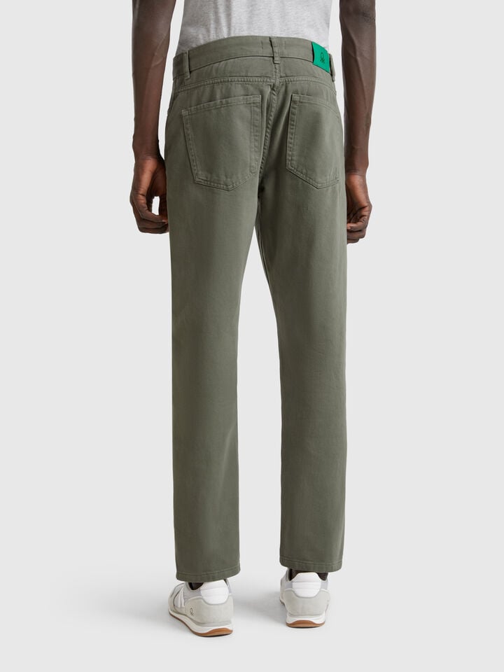 Benetton Regular Fit Jeans Light Green