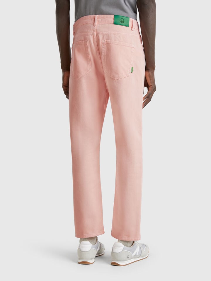 Benetton Regular Fit Jeans Soft Pink