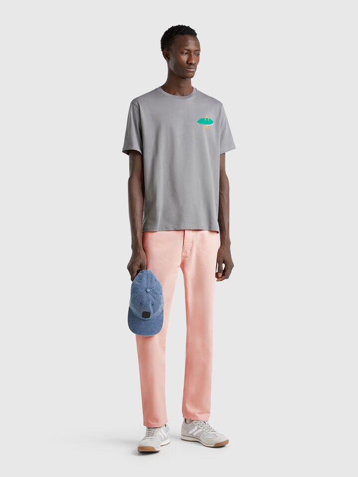 Benetton Regular Fit Jeans Soft Pink