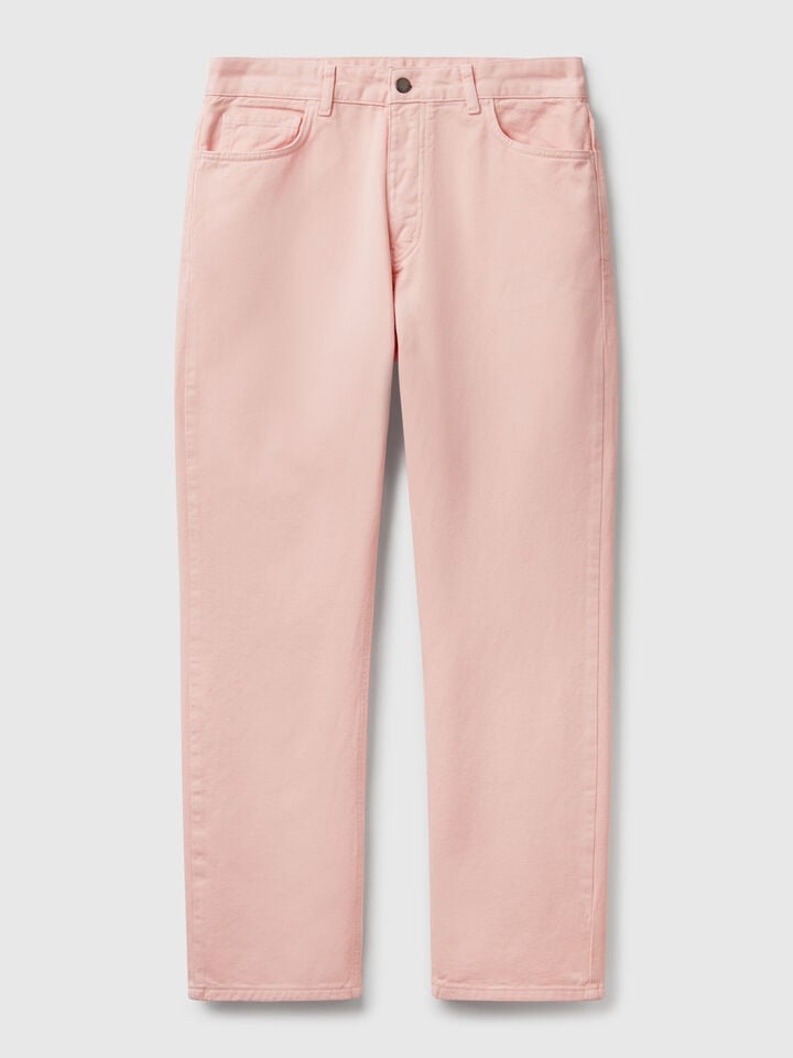Benetton Regular Fit Jeans Soft Pink