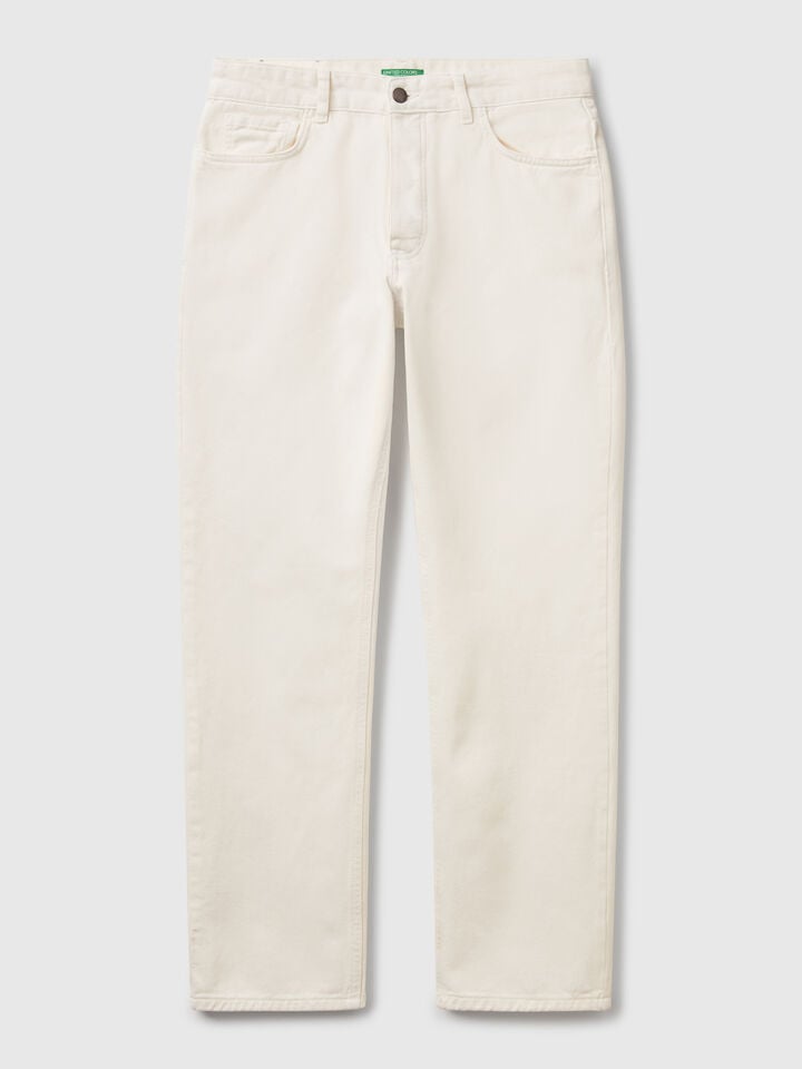 Benetton Regular Fit Jeans White