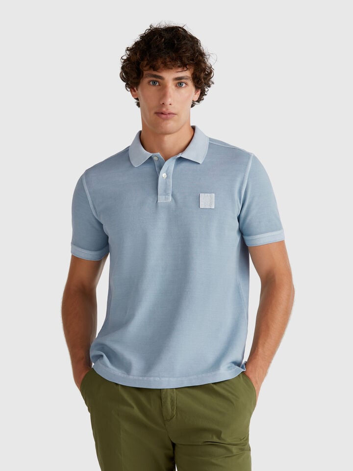 Benetton Regular Fit Light Blue Polo Light Blue