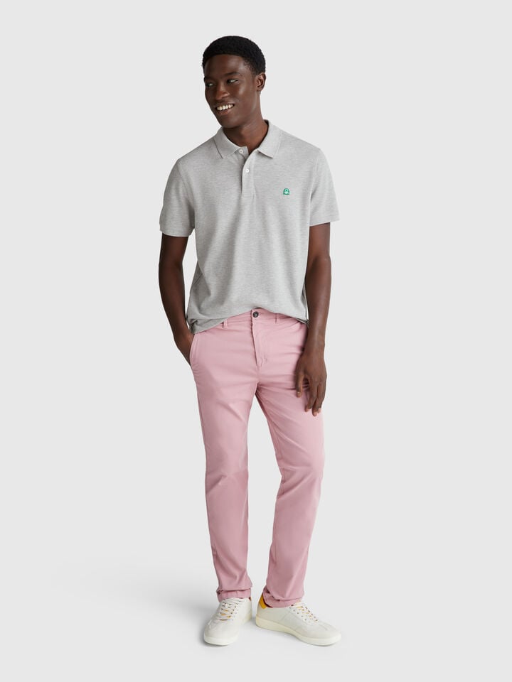 Benetton Regular Fit Polo Gray