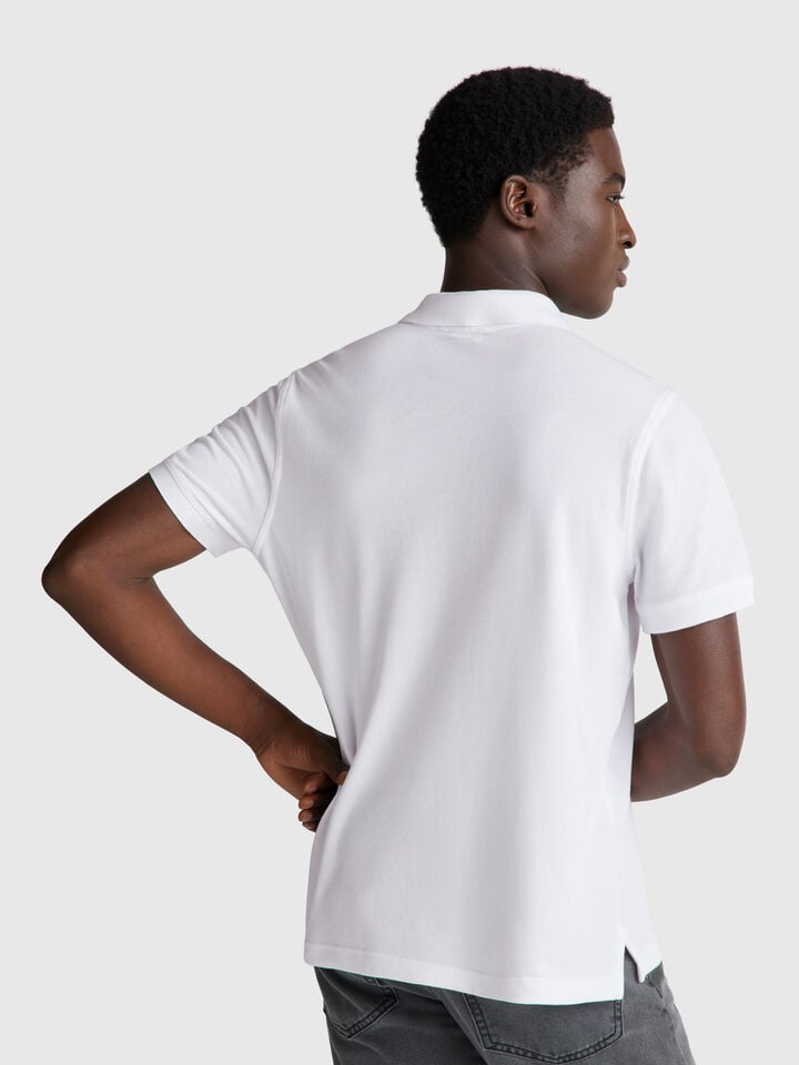 Benetton Regular Fit Polo White
