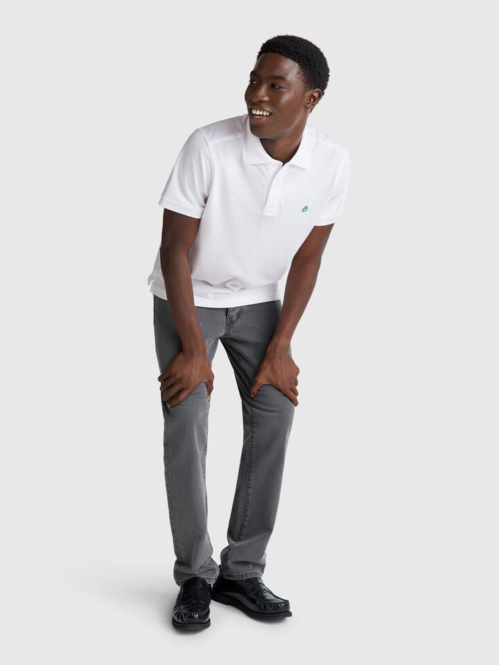 Benetton Regular Fit Polo White