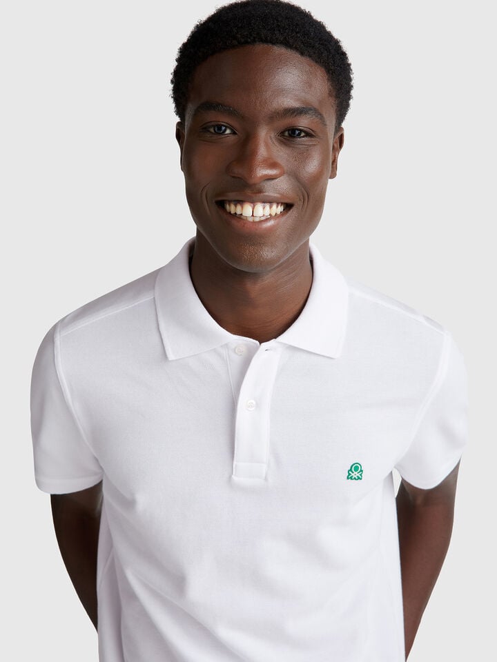 Benetton Regular Fit Polo White