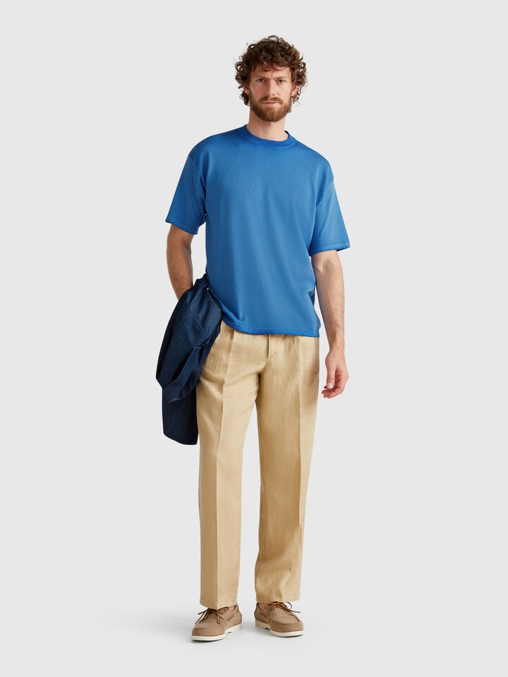 Benetton Regular Fit T-shirt Blue