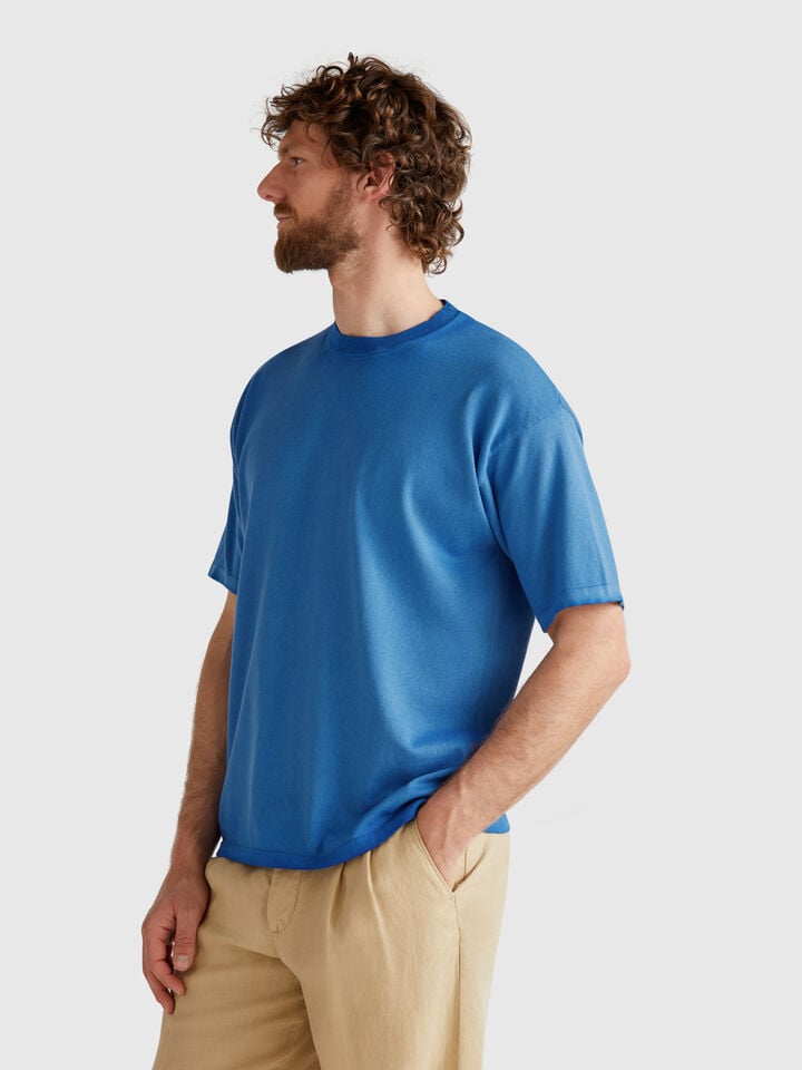 Benetton Regular Fit T-shirt Blue