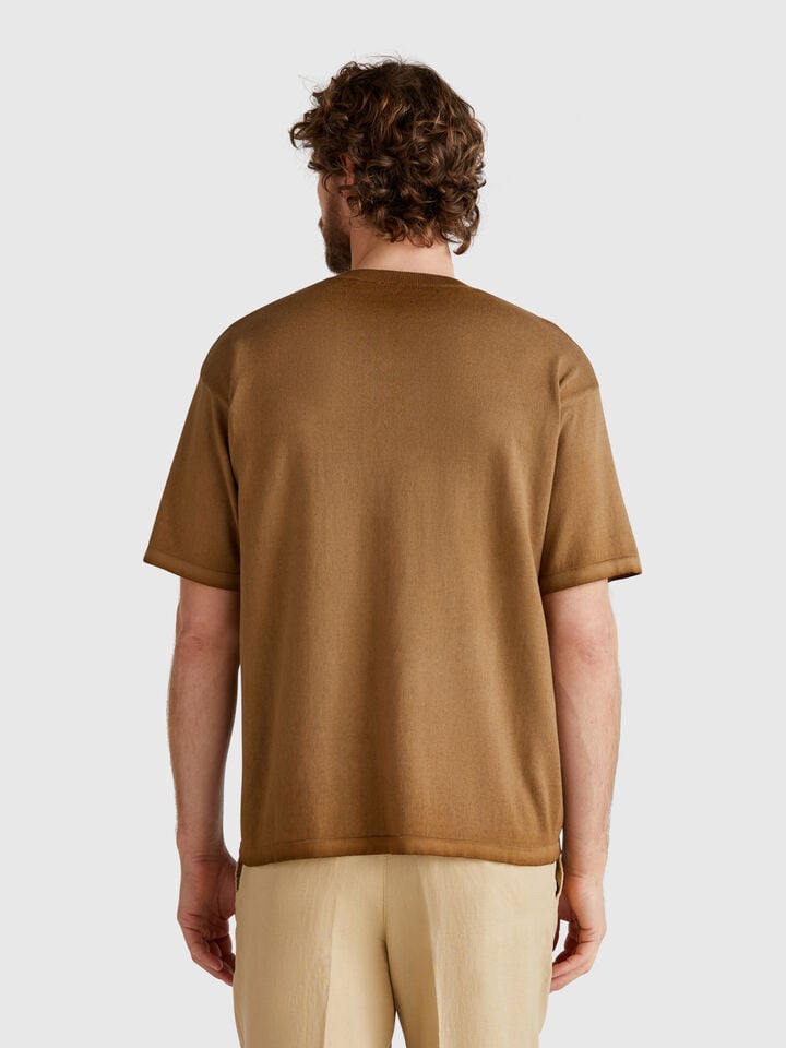 Benetton Regular Fit T-shirt Brown