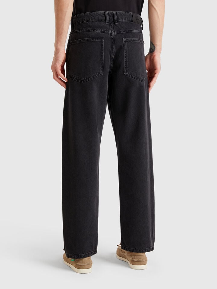 Benetton Relaxed Fit Jeans Black