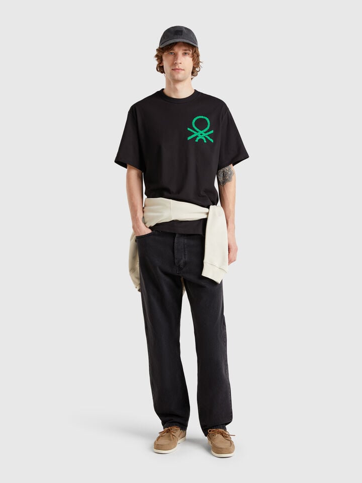 Benetton Relaxed Fit Jeans Black