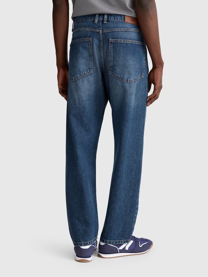 Benetton Relaxed Fit Jeans Dark Blue