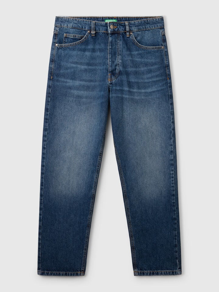 Benetton Relaxed Fit Jeans Dark Blue