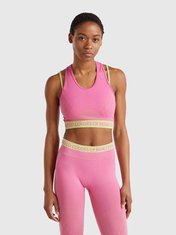 benetton Seamless brassiere top Pink