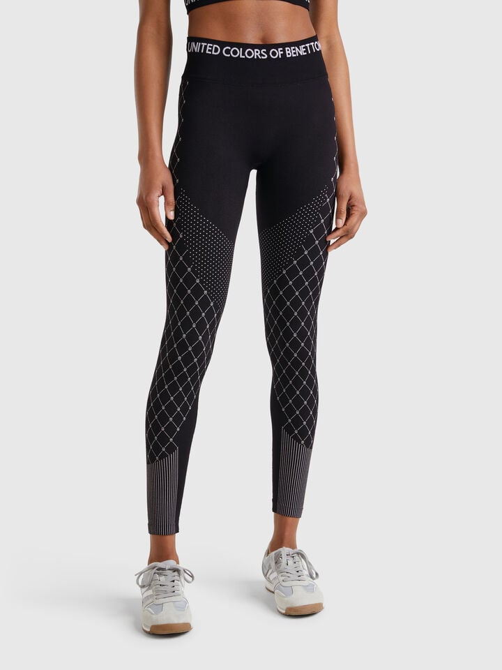 benetton Seamless sports leggings Black