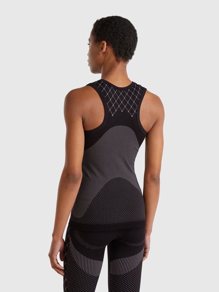 Benetton Seamless Sports Tank Top Black